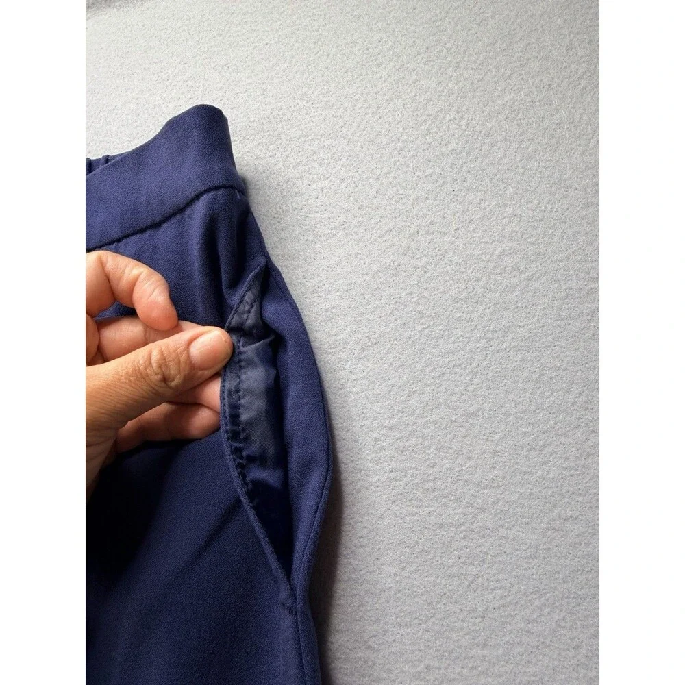 Banana Republic Pull-on Ankle Pant Size 4 Navy Casual Office Trousers Womens